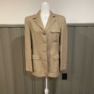 Ralph Lauren Vintage Tan Blazer Classic Tailored Design